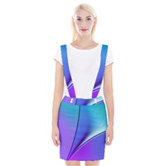 Line Blue Light Space Purple Braces Suspender Skirt