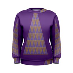 Pyramid Triangle  Purple Women s Sweatshirt by Mariart