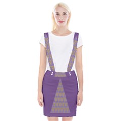 Pyramid Triangle  Purple Braces Suspender Skirt