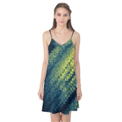 Polygon Dark Triangle Green Blacj Yellow Camis Nightgown by Mariart