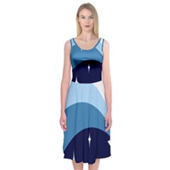 Star Gender Flags Midi Sleeveless Dress