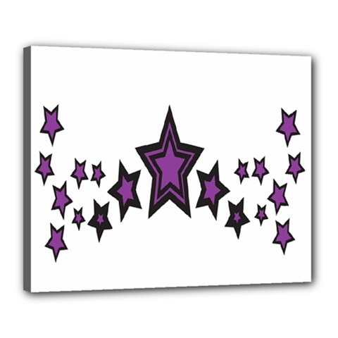 Star Purple Space Canvas 20  x 16 