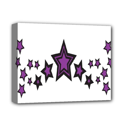 Star Purple Space Deluxe Canvas 14  X 11 