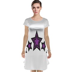 Star Purple Space Cap Sleeve Nightdress