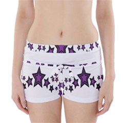 Star Purple Space Boyleg Bikini Wrap Bottoms