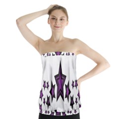 Star Purple Space Strapless Top