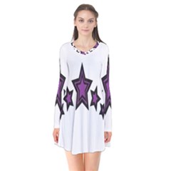 Star Purple Space Flare Dress