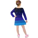 Stra Polkadot Polka Gender Flags Kids  Long Sleeve Velvet Dress View2