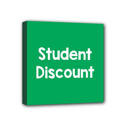 Student Discound Sale Green Mini Canvas 4  X 4  by Mariart