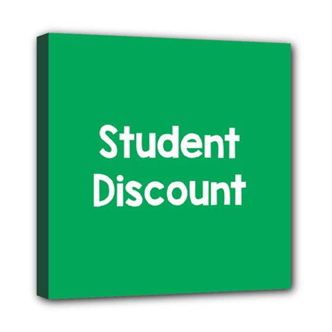 Student Discound Sale Green Mini Canvas 8  X 8  by Mariart