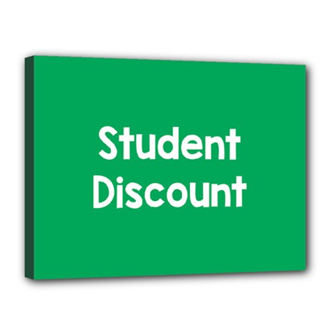 Student Discound Sale Green Canvas 16  X 12  by Mariart