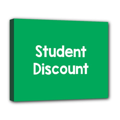 Student Discound Sale Green Deluxe Canvas 20  X 16   by Mariart