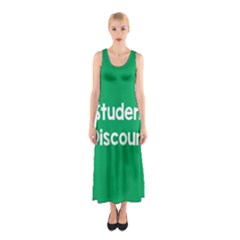 Student Discound Sale Green Sleeveless Maxi Dress