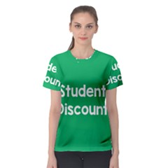 Student Discound Sale Green Women s Sport Mesh Tee