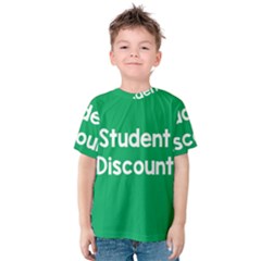Student Discound Sale Green Kids  Cotton Tee