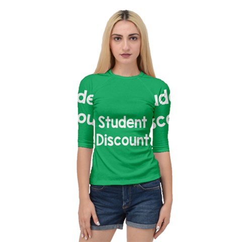 Student Discound Sale Green Quarter Sleeve Tee by Mariart