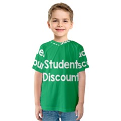 Student Discound Sale Green Kids  Sport Mesh Tee