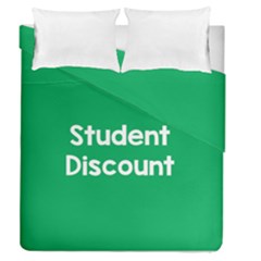 Student Discound Sale Green Duvet Cover Double Side (Queen Size)