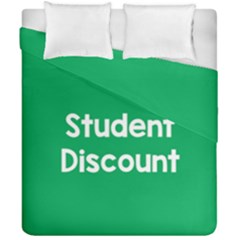 Student Discound Sale Green Duvet Cover Double Side (California King Size)