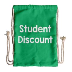 Student Discound Sale Green Drawstring Bag (Large)