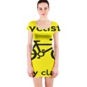 Stay Classy Bike Cyclists Sport Short Sleeve Bodycon Dress View1