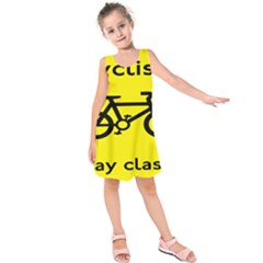 Stay Classy Bike Cyclists Sport Kids  Sleeveless Dress