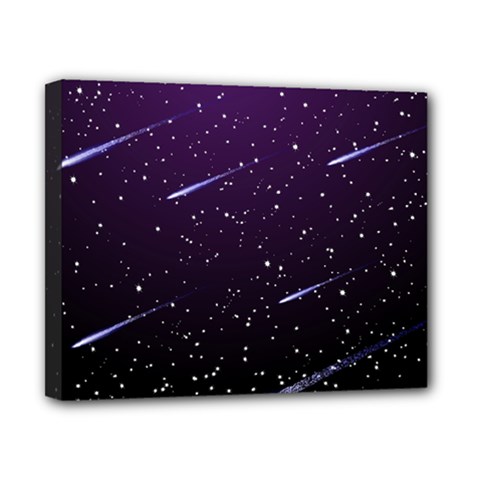 Starry Night Sky Meteor Stock Vectors Clipart Illustrations Canvas 10  X 8  by Mariart