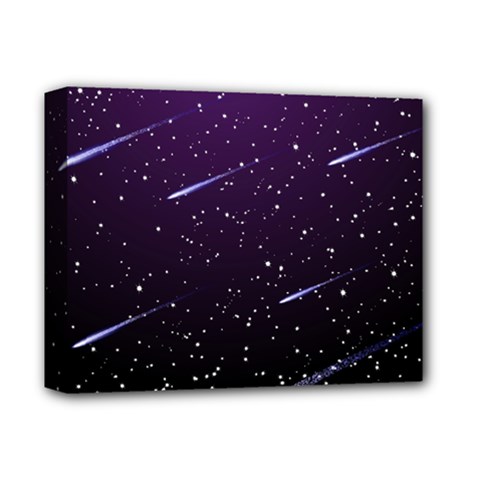 Starry Night Sky Meteor Stock Vectors Clipart Illustrations Deluxe Canvas 14  x 11 
