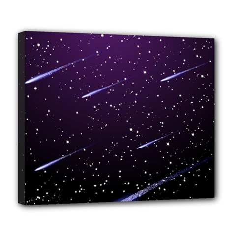 Starry Night Sky Meteor Stock Vectors Clipart Illustrations Deluxe Canvas 24  x 20  