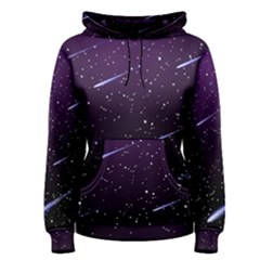 Starry Night Sky Meteor Stock Vectors Clipart Illustrations Women s Pullover Hoodie by Mariart