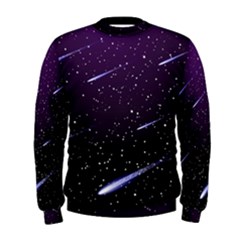 Starry Night Sky Meteor Stock Vectors Clipart Illustrations Men s Sweatshirt