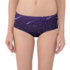 Starry Night Sky Meteor Stock Vectors Clipart Illustrations Mid-Waist Bikini Bottoms