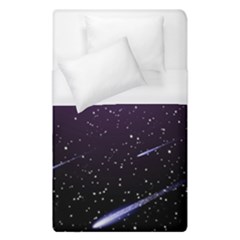 Starry Night Sky Meteor Stock Vectors Clipart Illustrations Duvet Cover (Single Size)