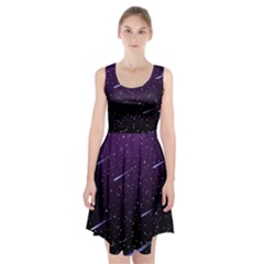 Starry Night Sky Meteor Stock Vectors Clipart Illustrations Racerback Midi Dress