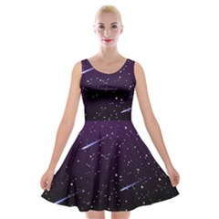 Starry Night Sky Meteor Stock Vectors Clipart Illustrations Velvet Skater Dress
