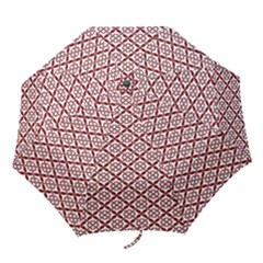 Pattern Kawung Star Line Plaid Flower Floral Red Folding Umbrellas