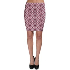 Pattern Kawung Star Line Plaid Flower Floral Red Bodycon Skirt