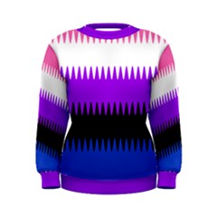 Sychnogender Techno Genderfluid Flags Wave Waves Chevron Women s Sweatshirt by Mariart