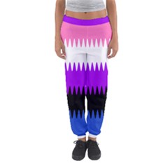 Sychnogender Techno Genderfluid Flags Wave Waves Chevron Women s Jogger Sweatpants by Mariart