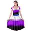 Sychnogender Techno Genderfluid Flags Wave Waves Chevron Cap Sleeve Wrap Front Dress View1