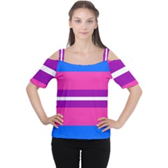 Transgender Flags Women s Cutout Shoulder Tee