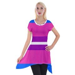 Transgender Flags Short Sleeve Side Drop Tunic by Mariart