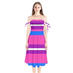 Transgender Flags Shoulder Tie Bardot Midi Dress by Mariart