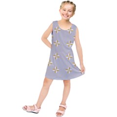 Syrface Flower Floral Gold White Space Star Kids  Tunic Dress by Mariart