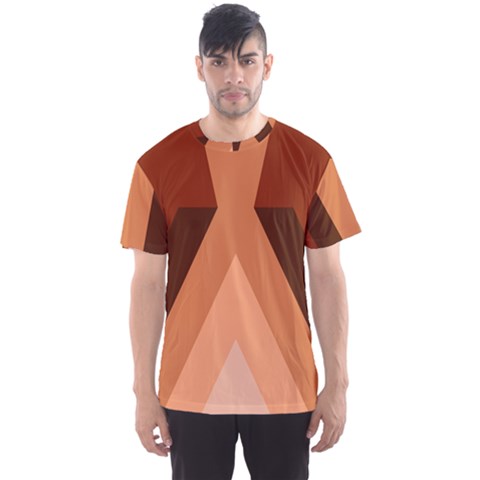 Volcano Lava Gender Magma Flags Line Brown Men s Sport Mesh Tee by Mariart