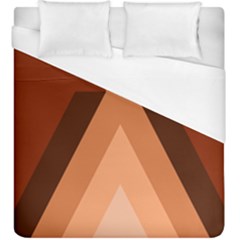 Volcano Lava Gender Magma Flags Line Brown Duvet Cover (king Size) by Mariart