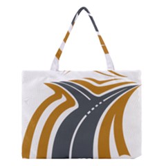 Transparent All Road Tours Bus Charter Street Medium Tote Bag