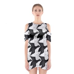 Swan Black Animals Fly Shoulder Cutout One Piece by Mariart