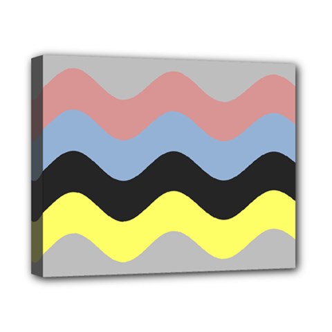 Wave Waves Chevron Sea Beach Rainbow Canvas 10  X 8 