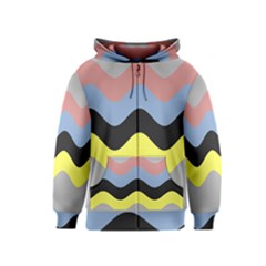 Wave Waves Chevron Sea Beach Rainbow Kids  Zipper Hoodie